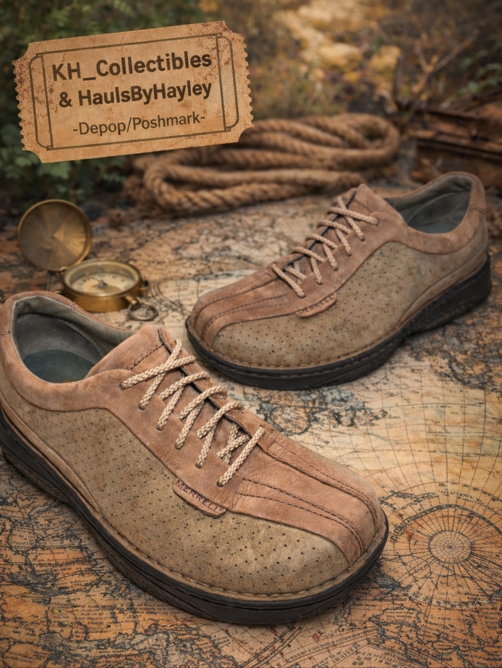 VINTAGE Merrell World Myth Leather Oxfords - Near Mint - Size 8 2004